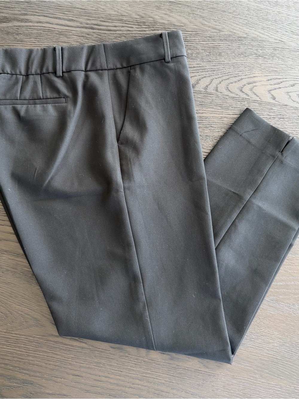 Talbots Hampshire Ankle-Length Cropped Dress Pants in Black, Size 14